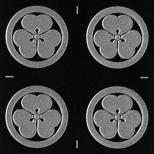 Japanese Kamon Family Crest Makie Transfer Decal Sticker Katabami 4p Silver