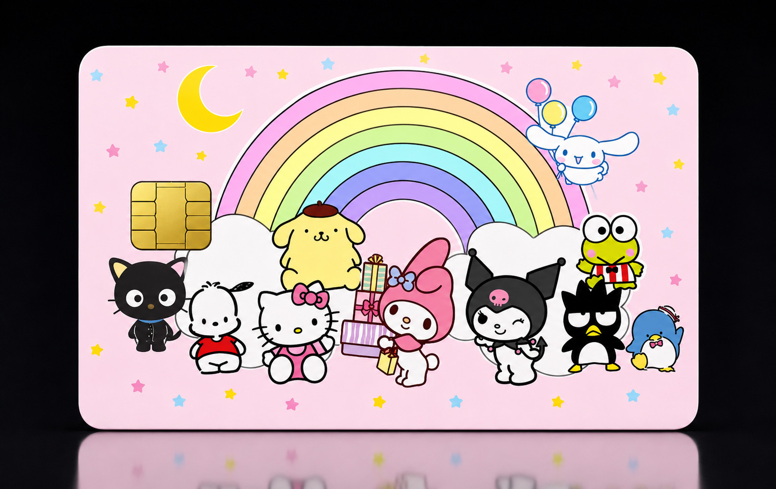 Sanrio Rainbow Friends Credit Card Skin Debit Card Vinyl Sticker Kawaii