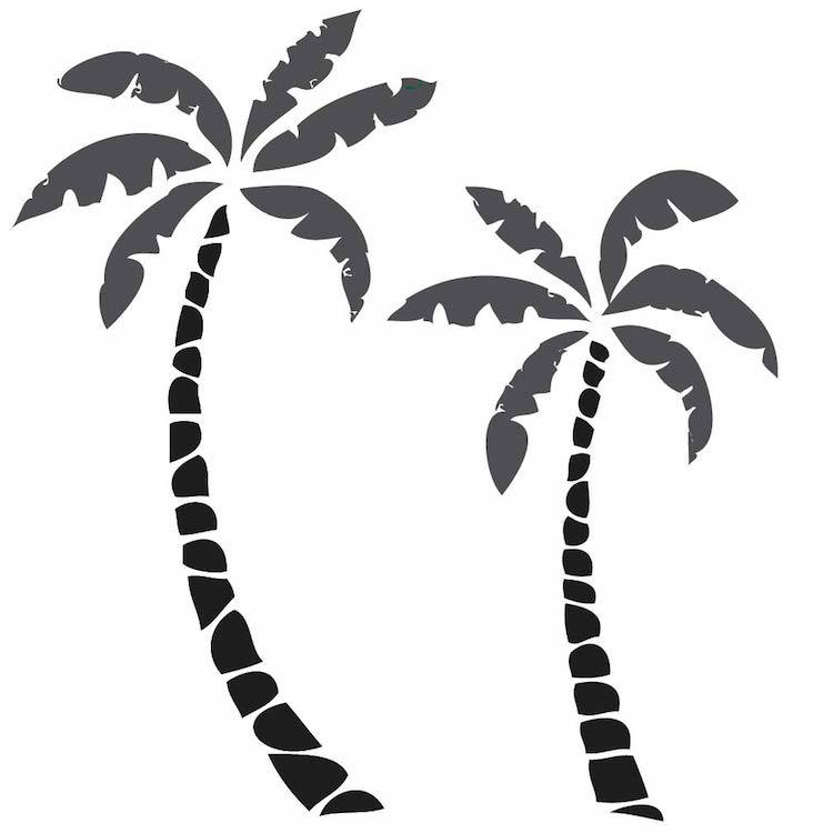 Palm Tree Wall Decal Beach Wallpaper Seaside Coconut Tree Removable Vinyl, g19