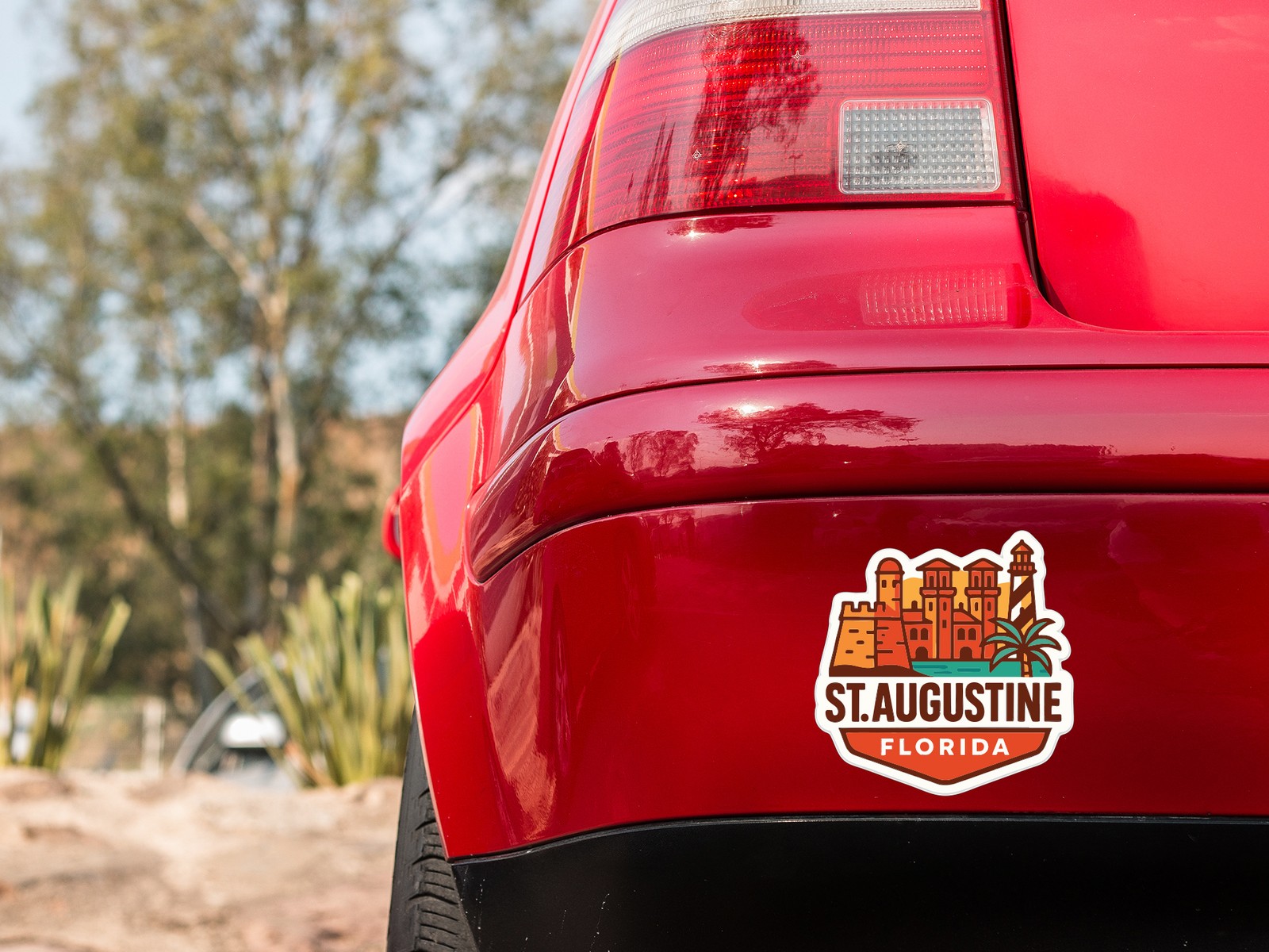 St Augustine Sticker Decal Vinyl Die-Cut City Skyline Landmark Design