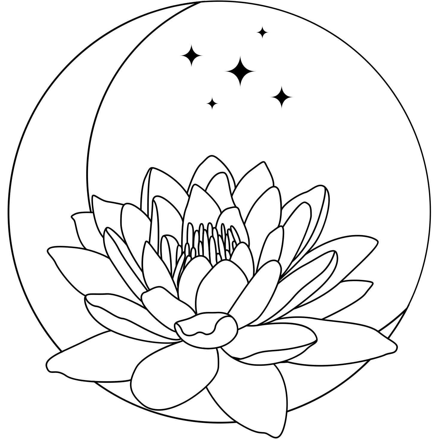 MOON Vinyl Decal Sticker Car Window Wall Bumper Tribal Symbol Astrology Star