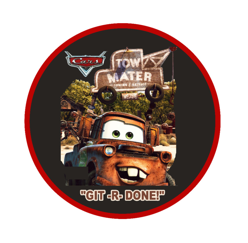 Movie – Cars “Tow Mater” – 4″ Handmade Vinyl Decal Vehicle Cooler Laptop Decor