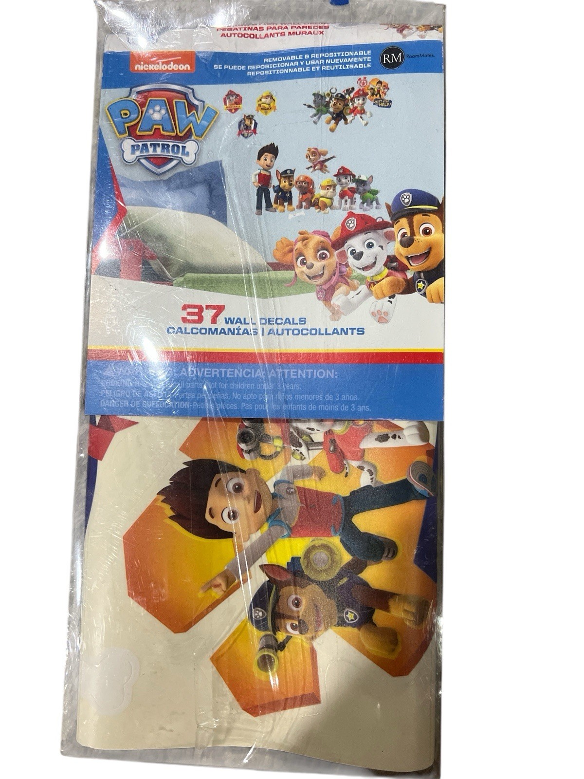 RoomMates RMK2640SCS Paw Patrol Peel and Stick Wall Decals 37 Count