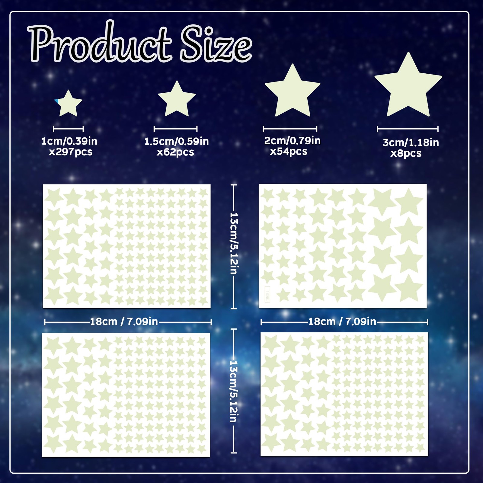 421Pcs Glow in The Dark Stars Ceiling Stars Glow in Dark Space Planet Univers…