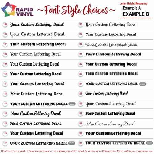 Custom Vinyl Lettering Outdoor Decal Car Truck Boat RV Door Window Glass Sticky