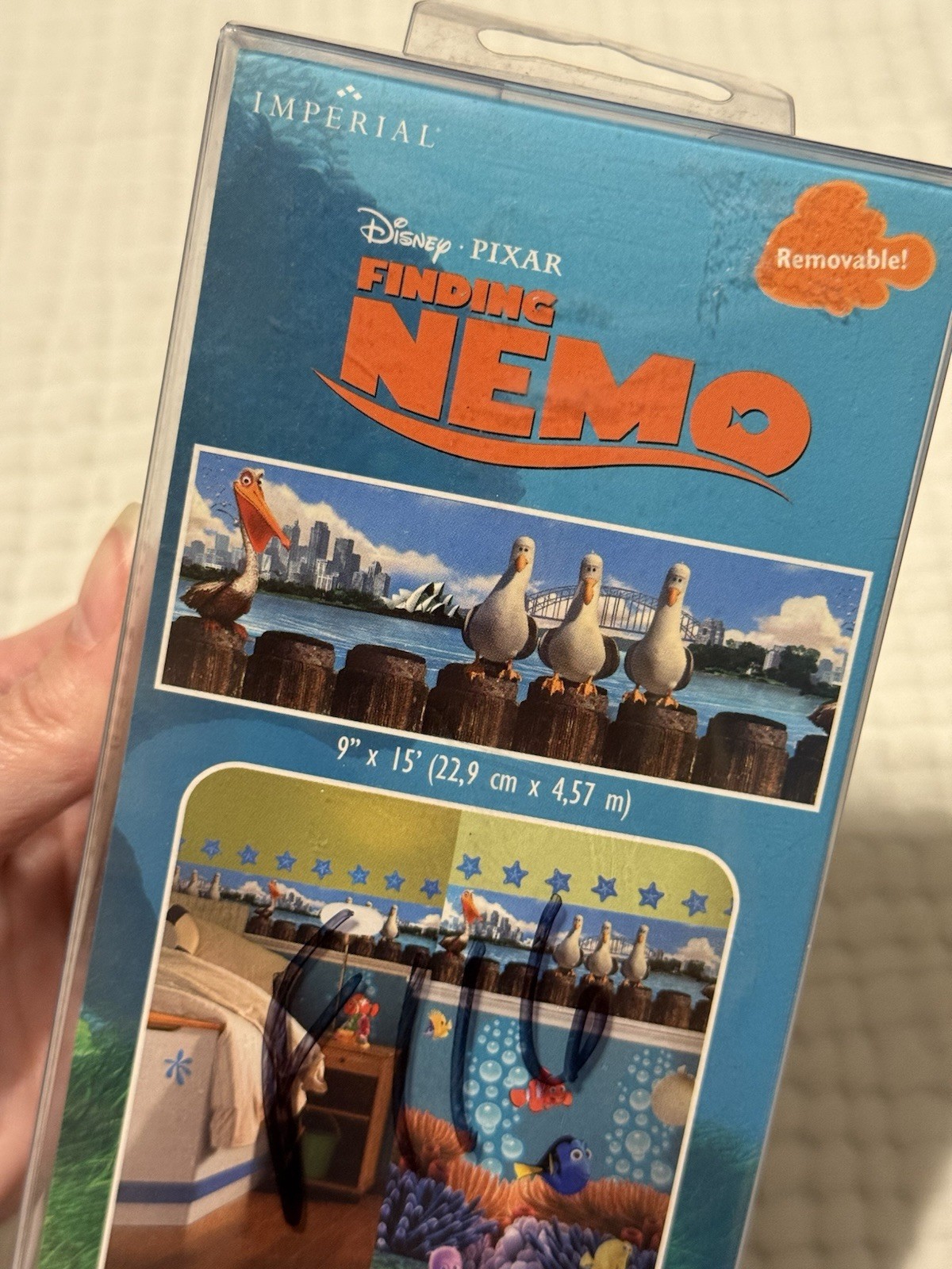Finding Nemo VTG Self-Stick Wall Border 9″ x 15′ Nursery Kids Room- NEW