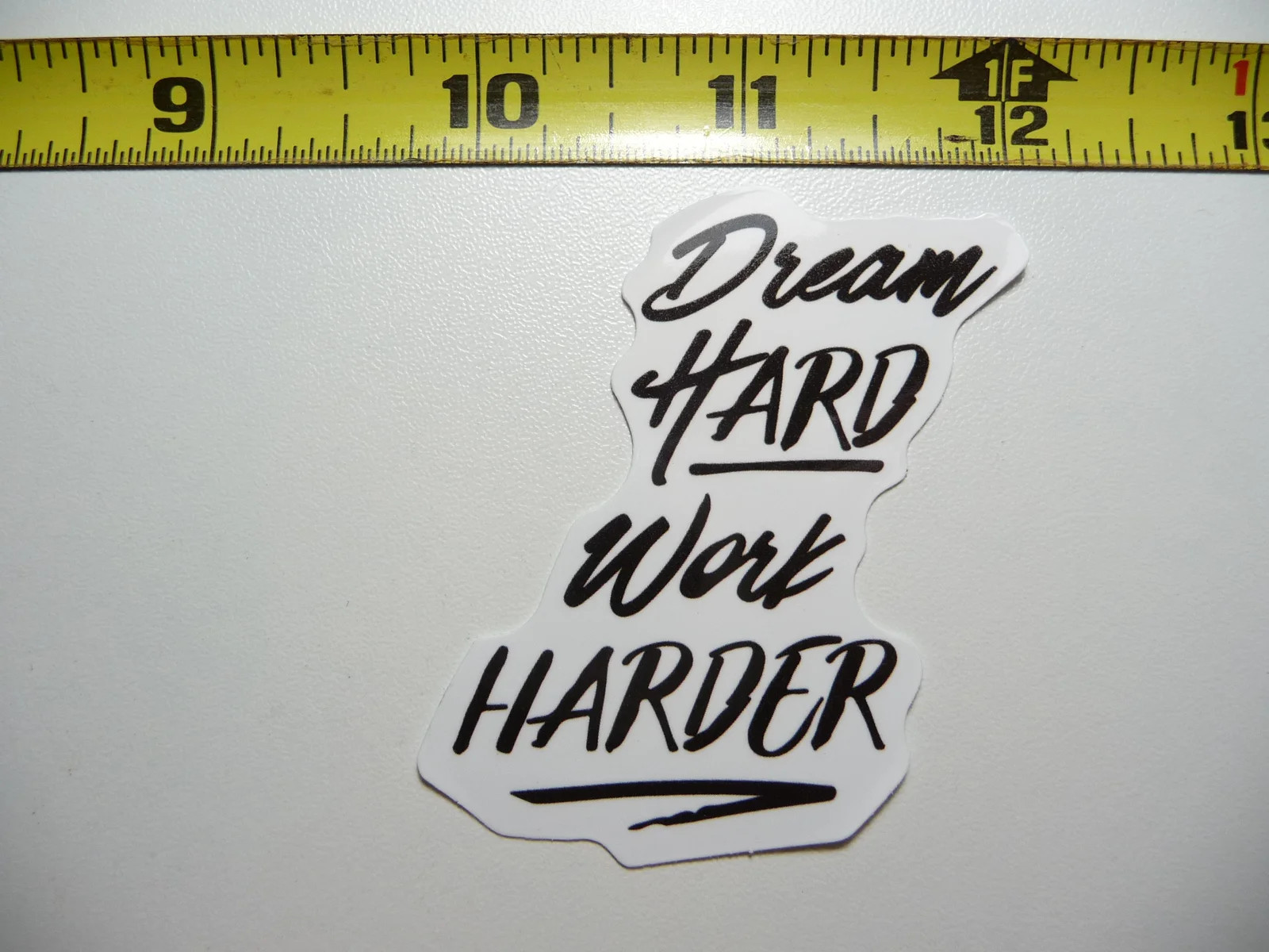 DREAM HARD WORK HARDER SMALL STICKER DECAL MOTIVATIONAL POSITIVE ATTITUDE