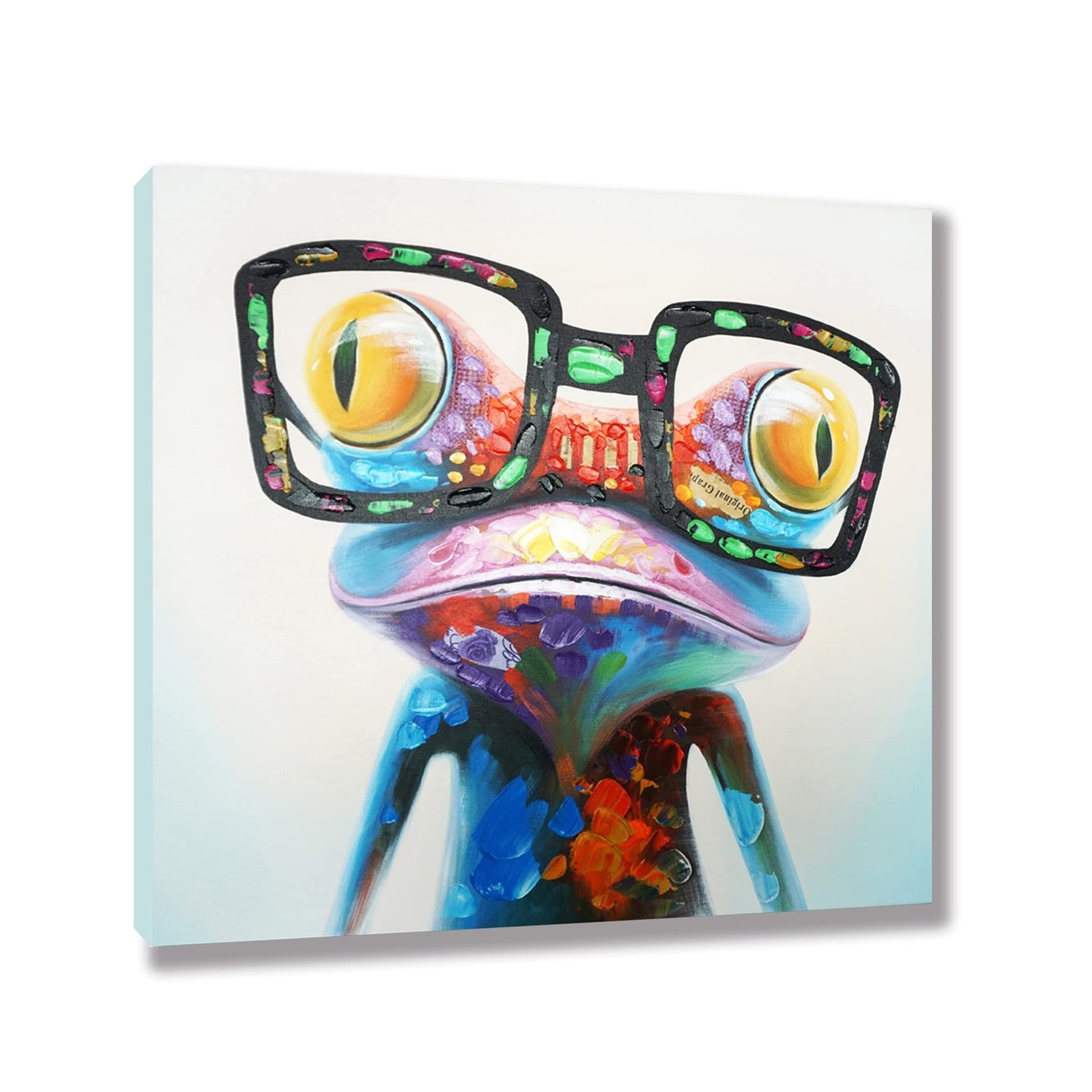 SEVEN WALL ARTS Frog Canvas Wall Art Colorful Animal Painting Pictures Happy …