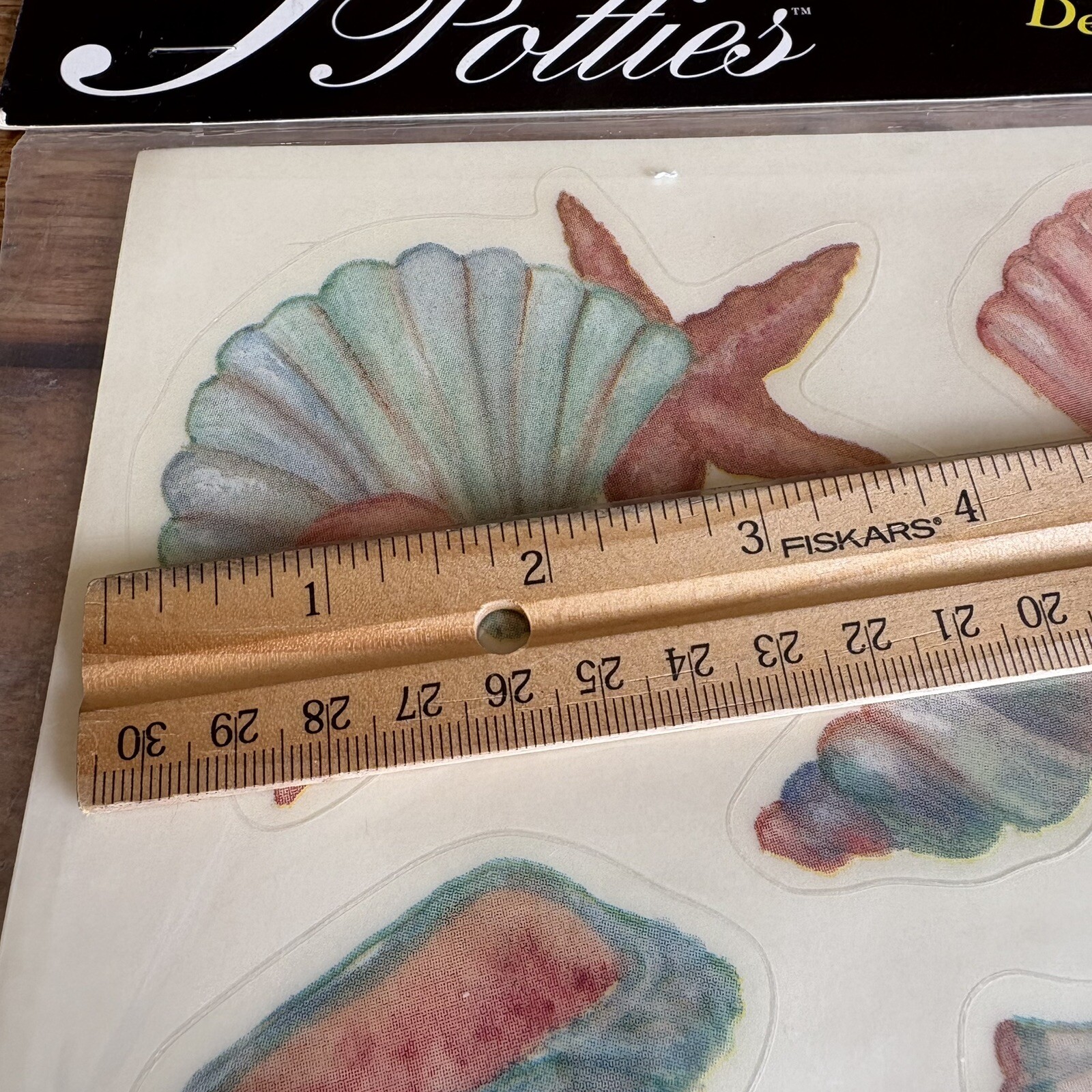 Painted Potties Vintage Bathroom Decals Sea Shells New Old Stock