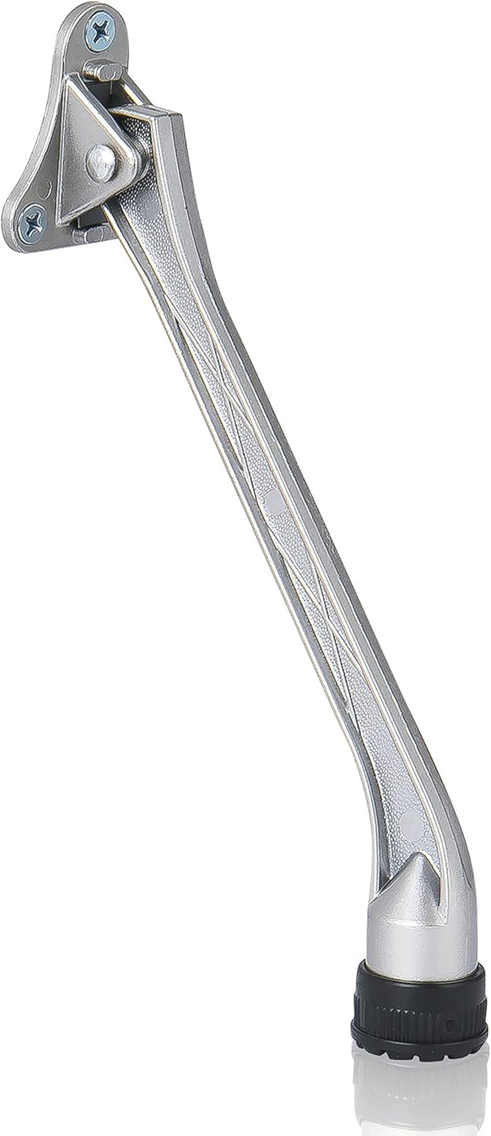 Kickdown Door Stopper,7-Inch Door Holder Kick Door Kickstand Rubber Foot (Satin