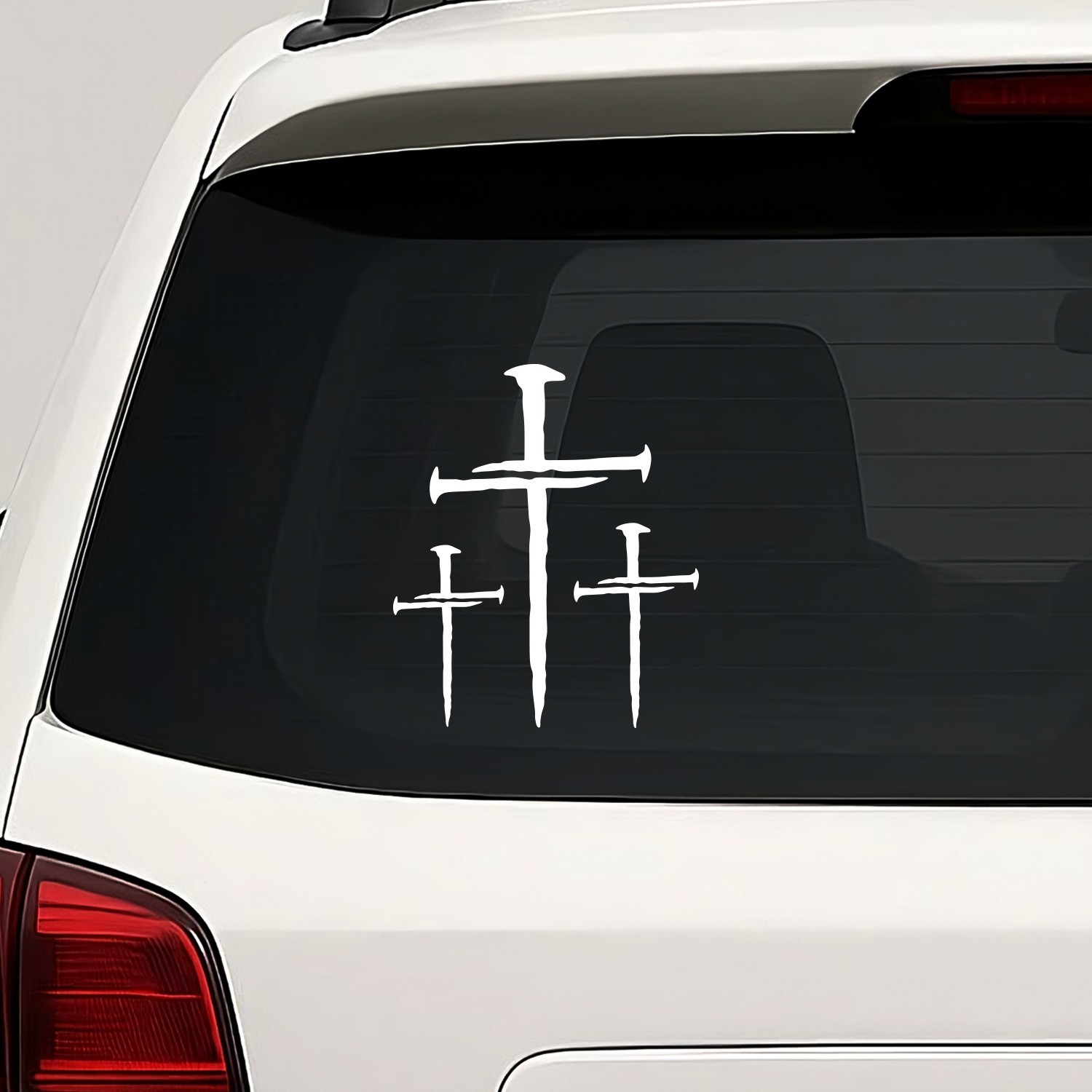 Calvary Cross Nails Vinyl Die Cut Decal Sticker – Jesus Christ Christian