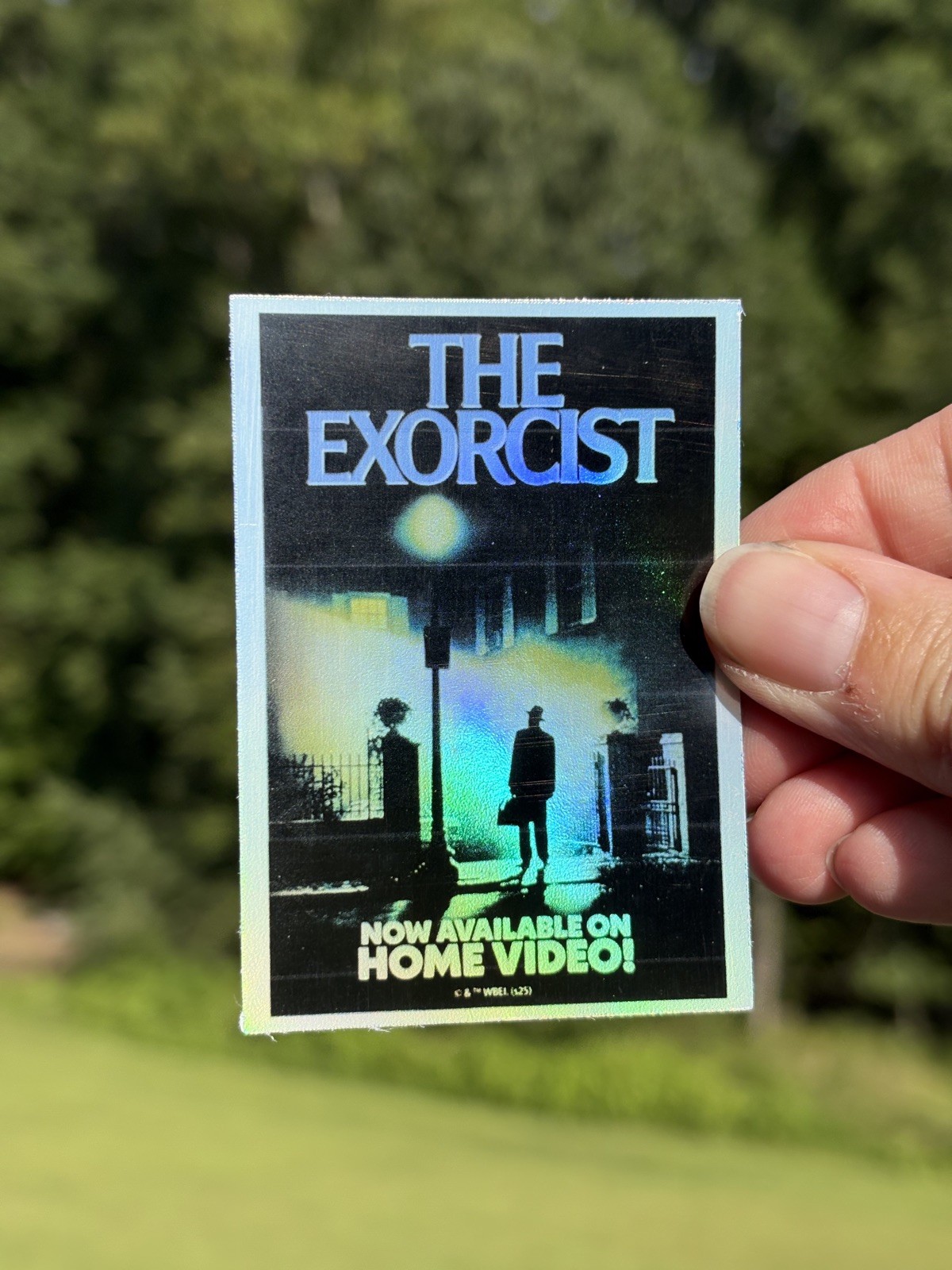 Halloween movie Exorcist title Waterproof / Holographic Sticker