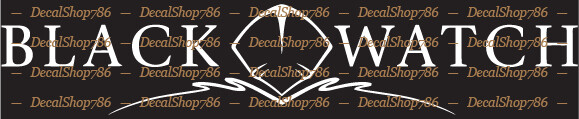 Black Watch Boats – Outdoor Sports – Vinyl Die-Cut Peel N’ Stick Decals/Stickers