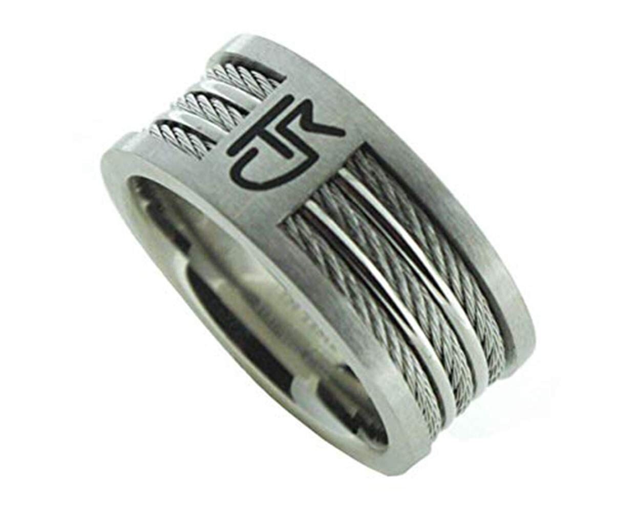 J121 Sizes 8 Triple Cable Stainless Steel Ring Mormon One Moment In Time LDS CTR