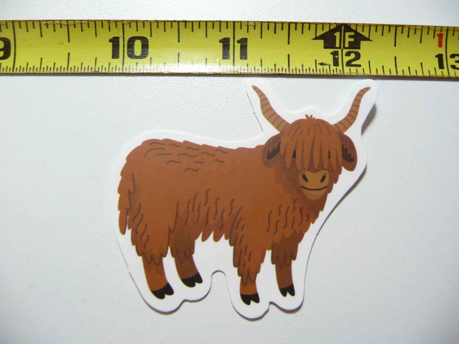 HIGHLAND COW CATTLE SIDE VIEW SMALL STICKER DECAL FARM RANCH LIVESTOCK