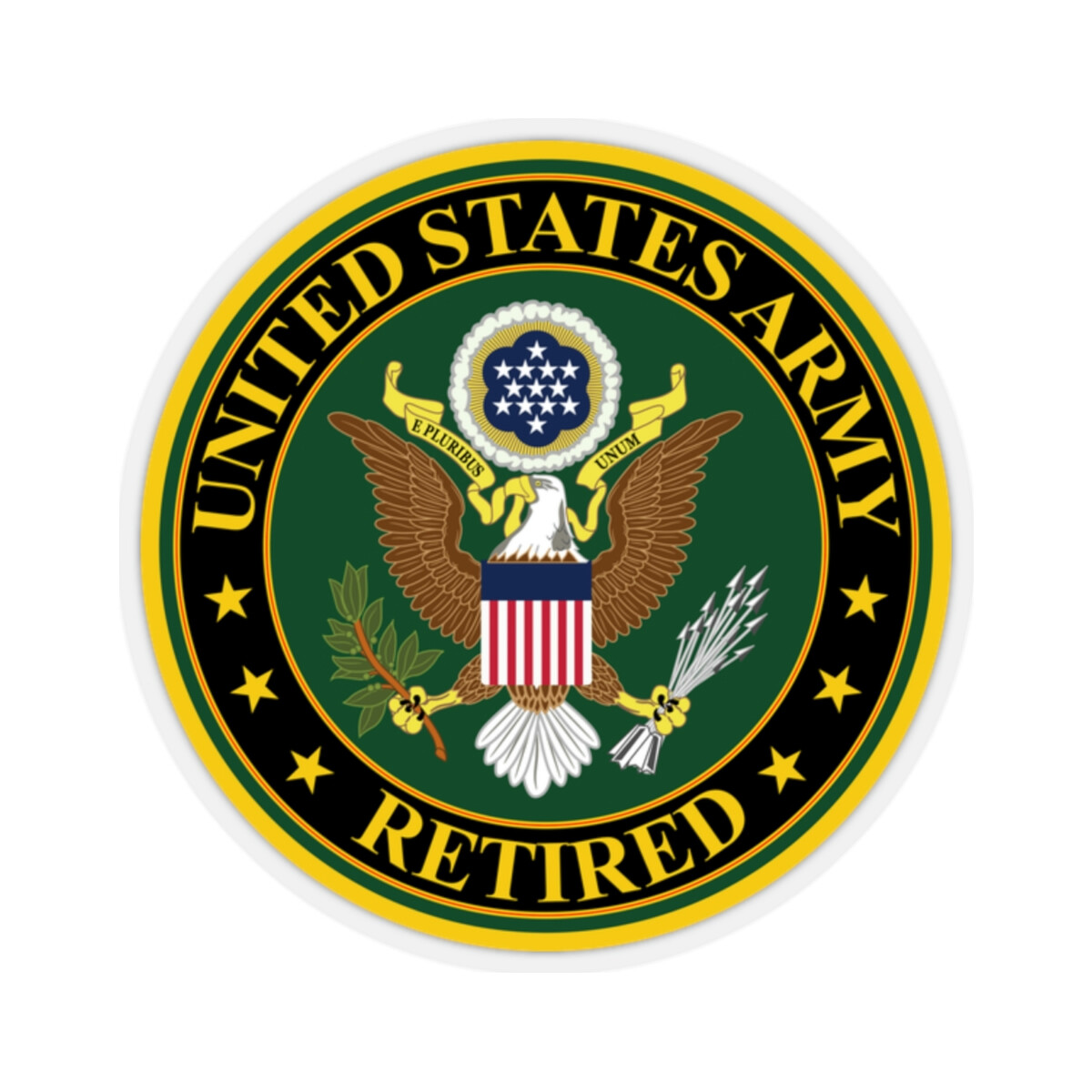Kiss-Cut Stickers – Army – US Army Retired