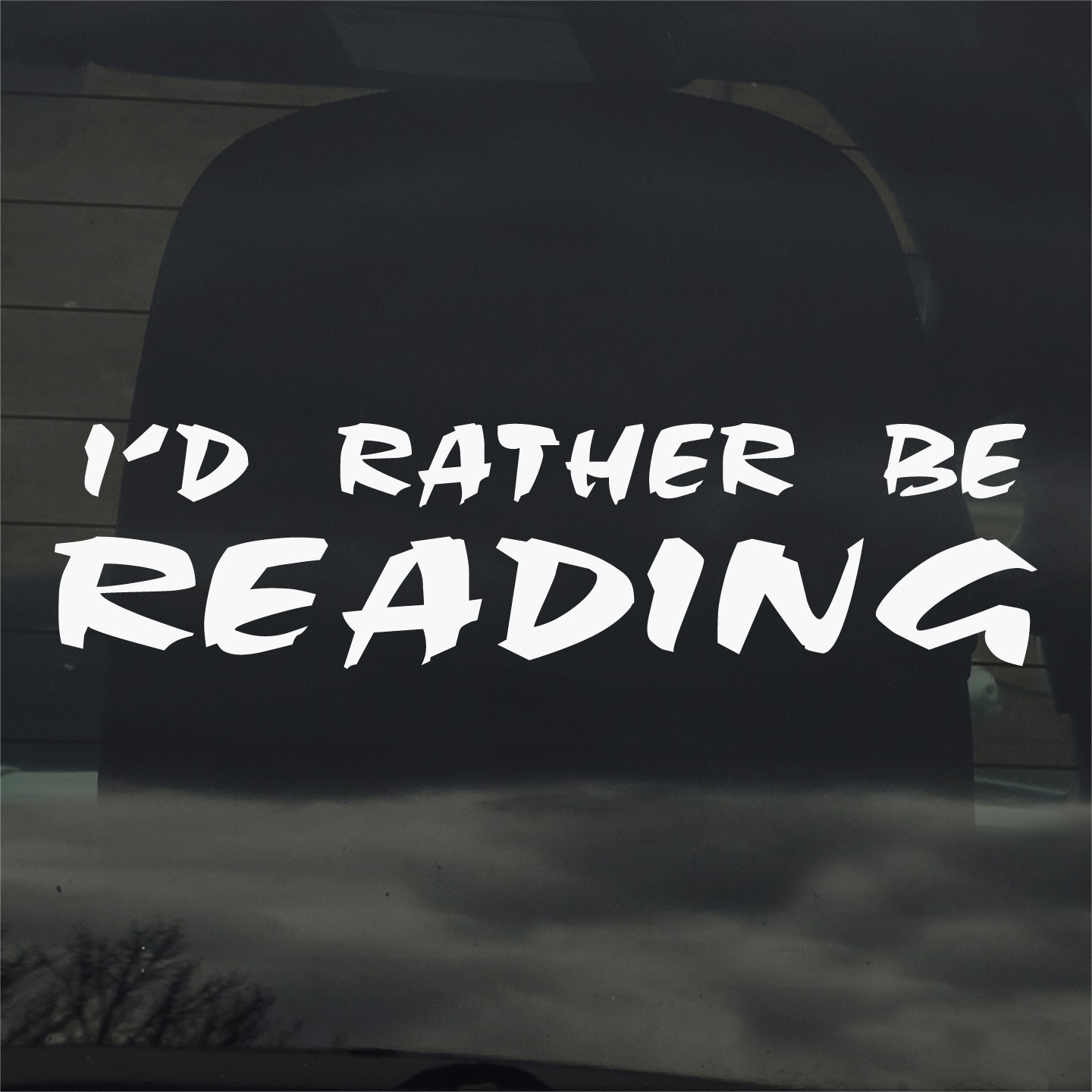 Reading Vinyl Decal I’d Rather Be Reading Sticker for Car Window Laptop & Gifts