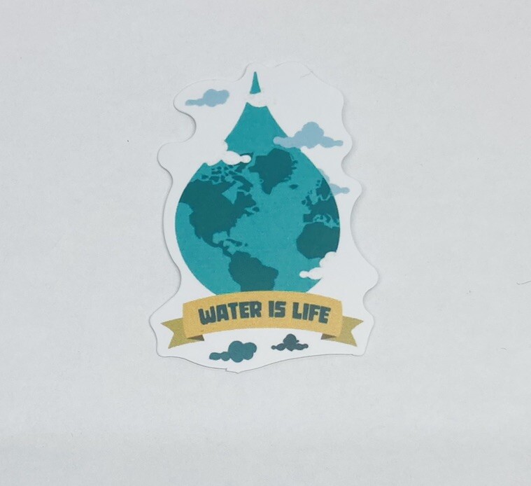 “Water Is Life” Sticker Decal Cute Earth Day Love Environment Art Tc6