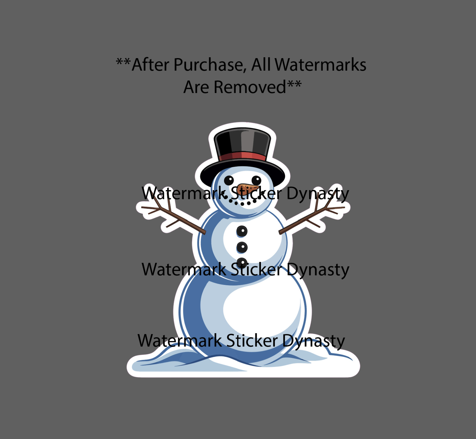 Snowman Sticker Waterproof Decal Winter Snow Outdoor Fun Gift NEW