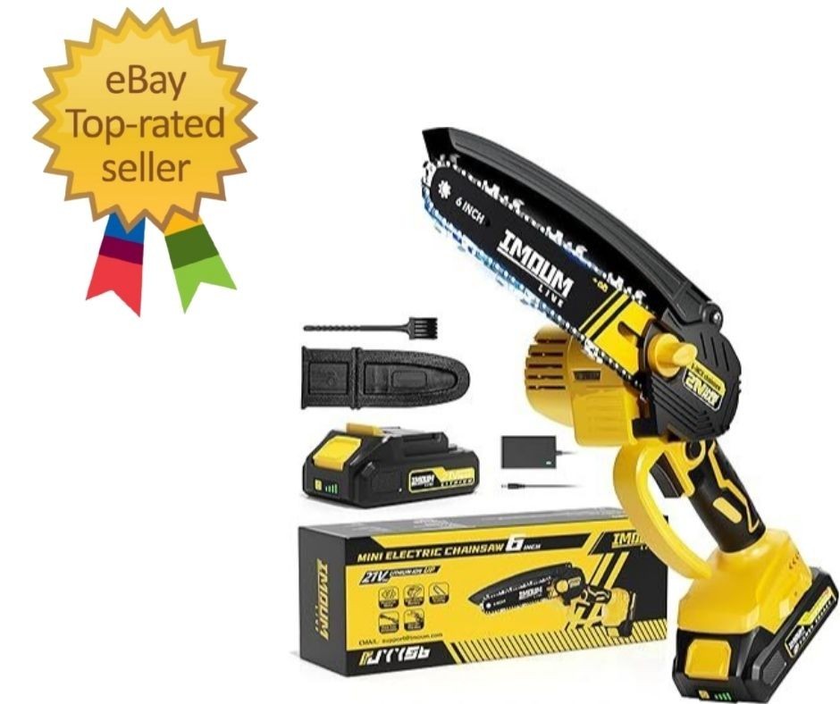 Mini Chainsaw Cordless 21V 2.0Ah Battery Powered Pruning Saw Electric 6-Inch
