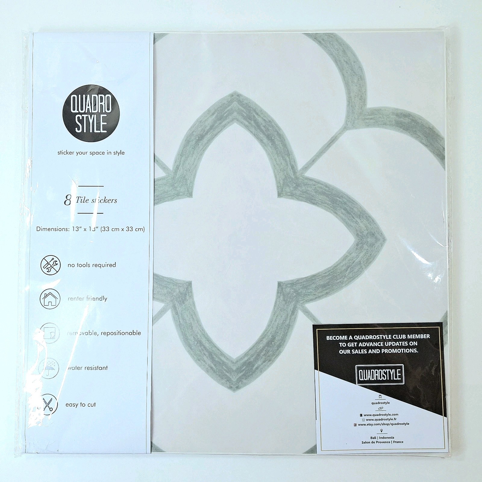Kasbah Vinyl Tile Stickers (13″x 13″) 8 Pack – FREE SHIPPING