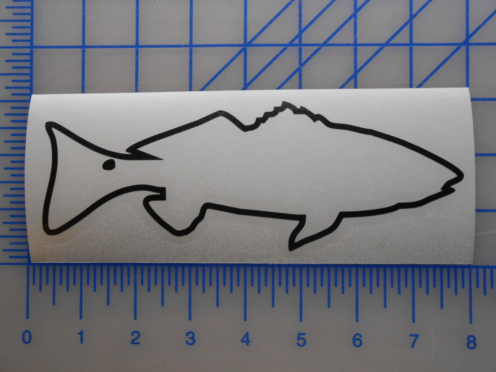 Red Drum Outline Decal Sticker 5.5″ 7.5″ 11″ Inshore Fish Flats Redfish Game