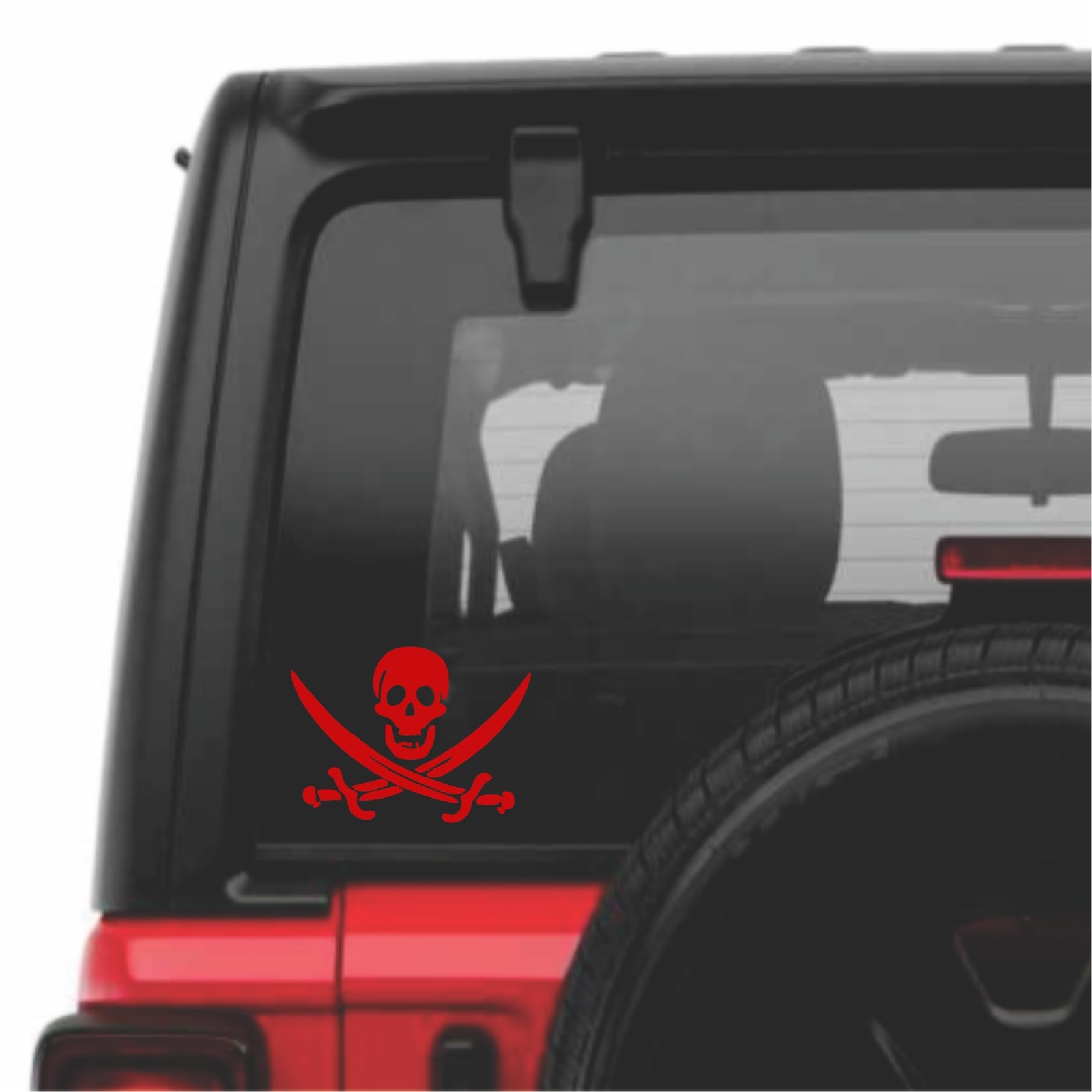 Chase Grace Studio Pirate Skull & Crossed Swords Vinyl Decal Sticker Truck Car