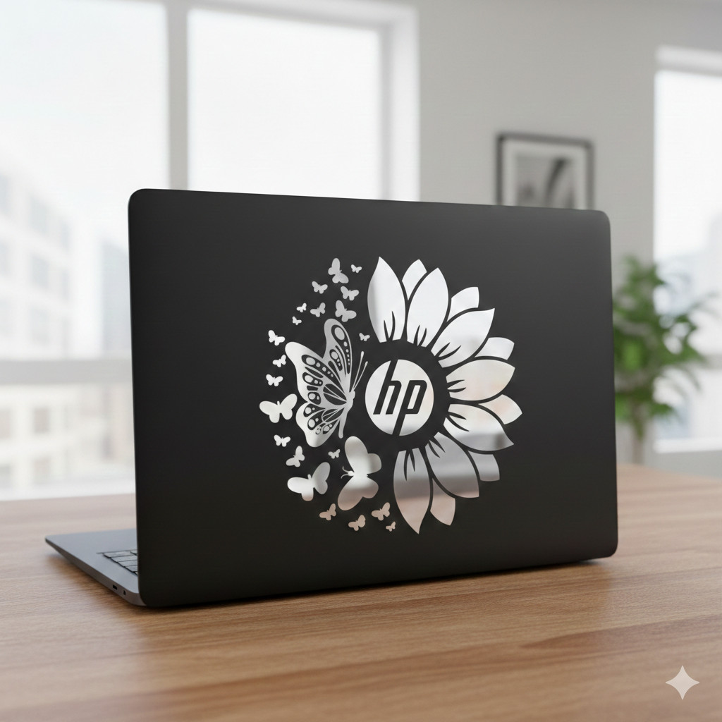 Sunflower Butterfly Decal 5×5″ – Dreamer Nature Vinyl Sticker for Car or Laptop