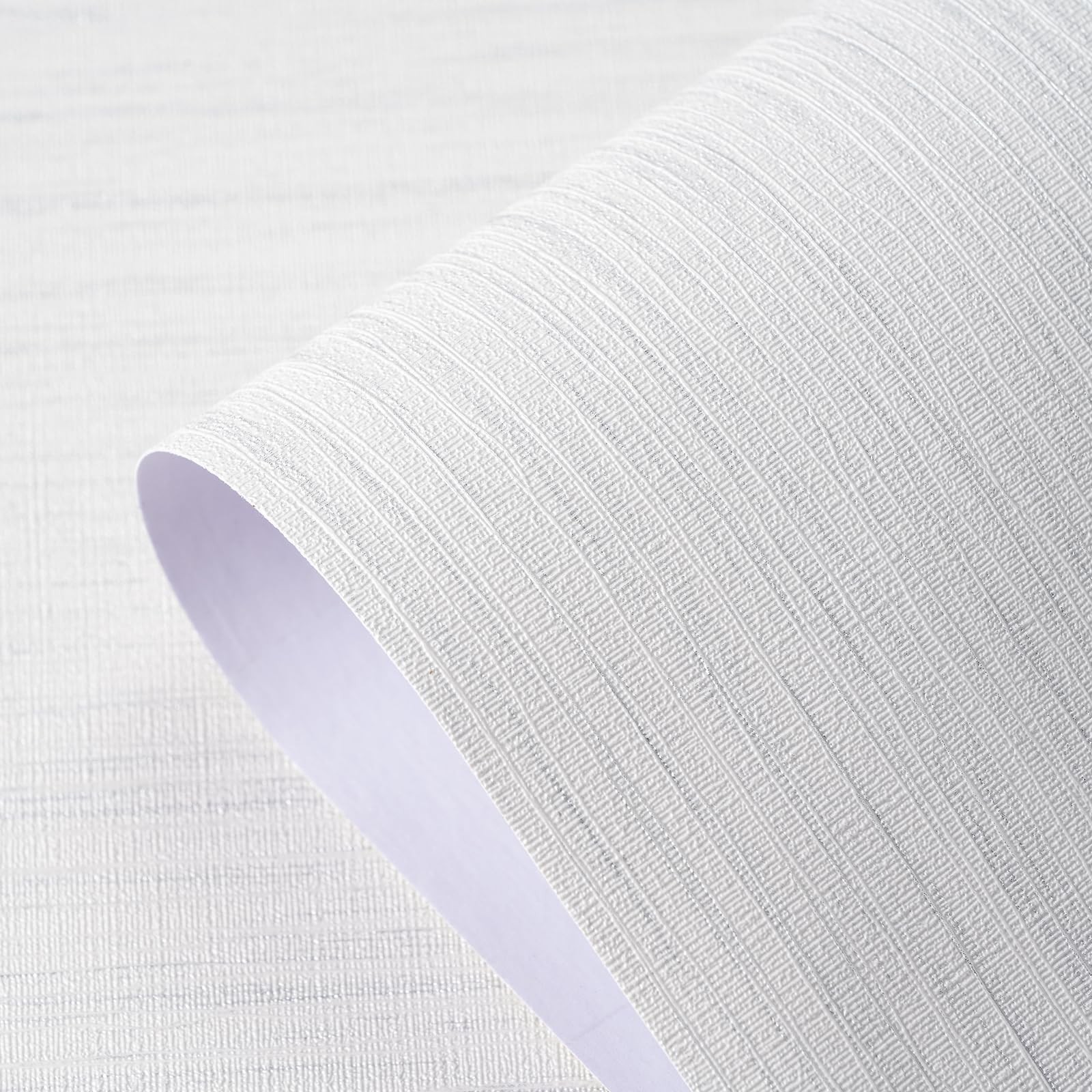 Grasscloth Textured Wallpaper White Gray Linen Thick 24″ X 394″ Fabric Contac…