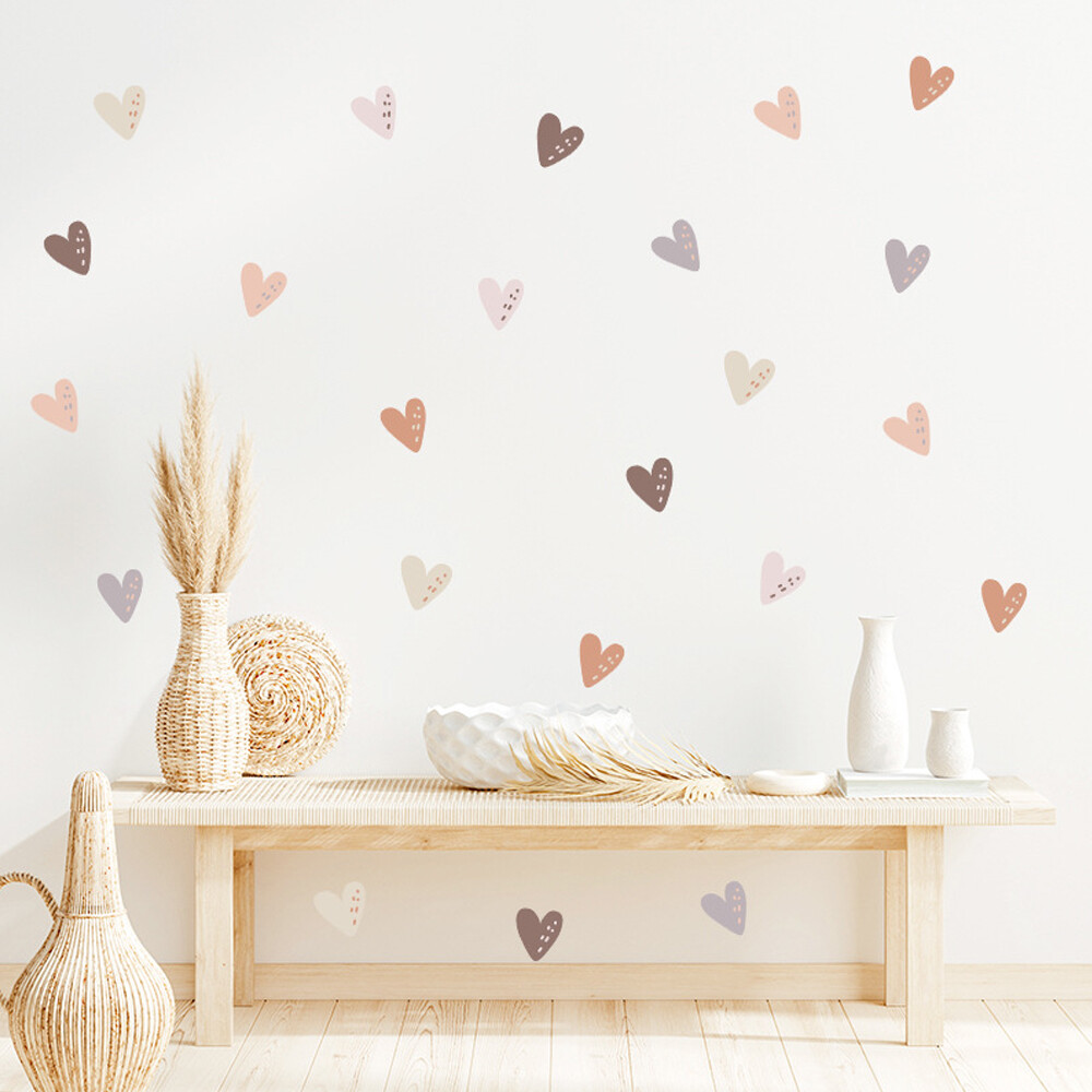 36pcs Hearts Creative Wall Door Sticker Decal For Children Baby Girls Boys Room