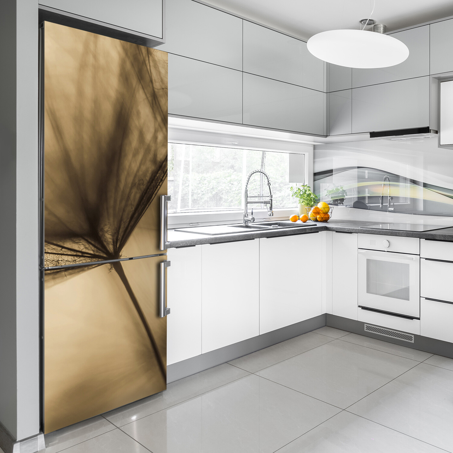 3D Refrigerator Kitchen Removable Sticker Magnet Flowers The dandelion was sown