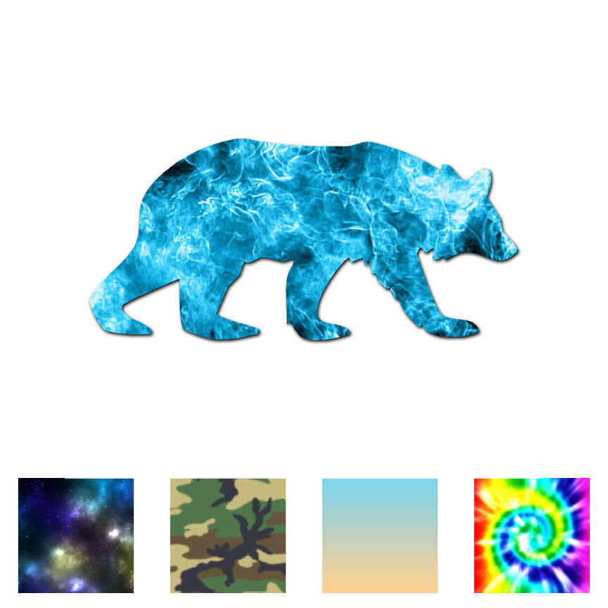 Black Bear Grizzly – Vinyl Decal Sticker – Multiple Patterns & Sizes – ebn2795