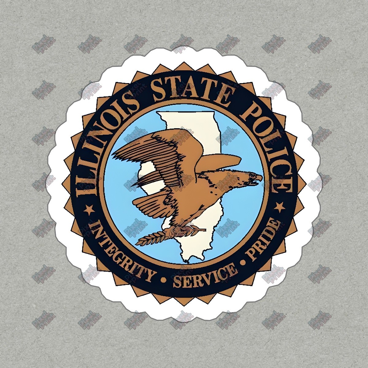 Illinois State Police Vinyl Sticker Police Decal Law Enforcement #632826