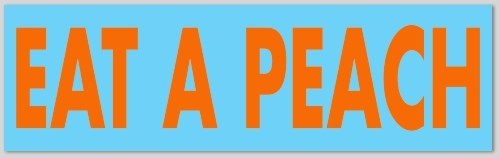 🍑🍄ALLMAN BROTHERS BAND Eat A Peach *NEW* Vinyl Bumper Sticker 10″ x 3″ 🍑🍄