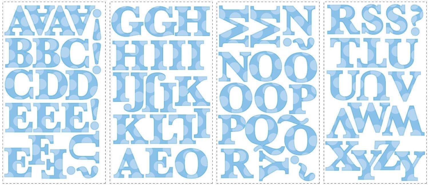 RoomMates Blue Polka Dotted 2.5″ Peel and Stick Letters RMK1252SCS