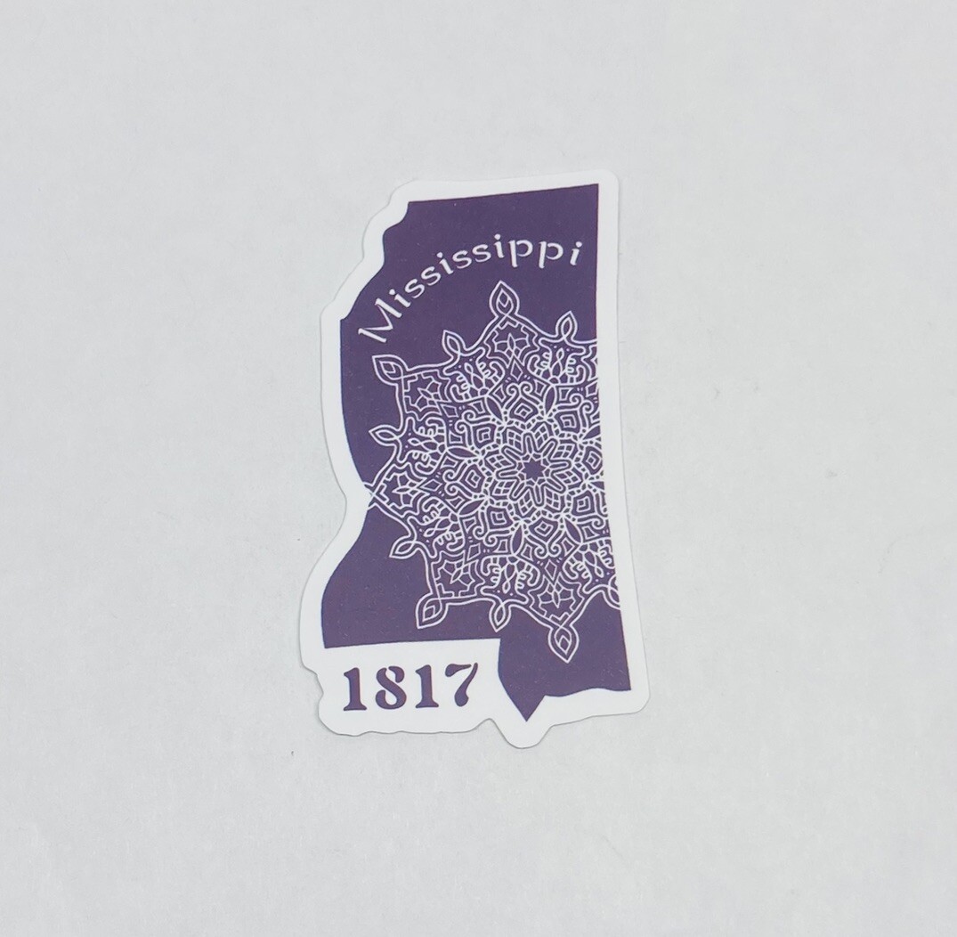 Mississippi State 1817 Sticker Decal Vinyl USA Travel Souvenirs Journal Tc6