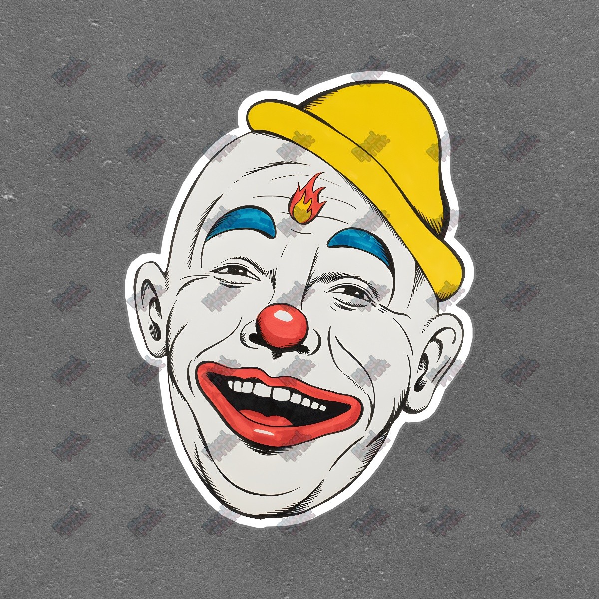 Vintage Cartoon Clown Sign Whimsical Retro Decor for Circus Lovers & #8412