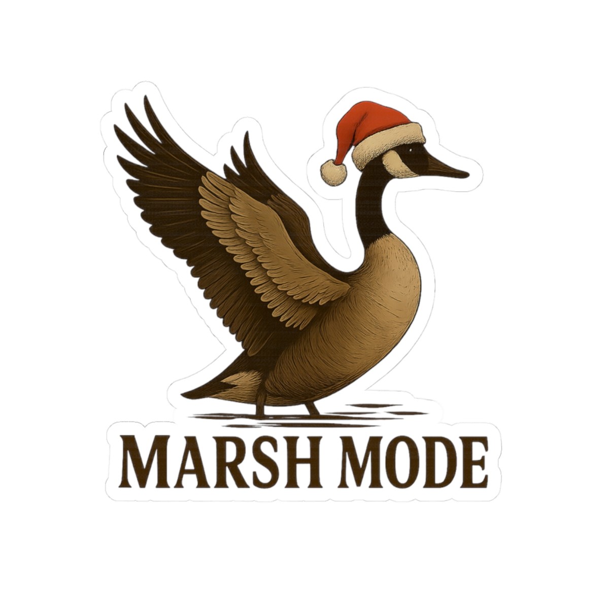 Marsh Mode Vintage Christmas Goose Style Sticker