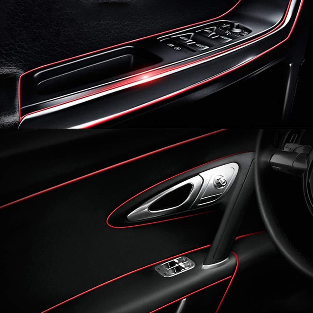 5M Car Interior Trim Strips Plating Flexible Auto Edge Moulding Line Decor