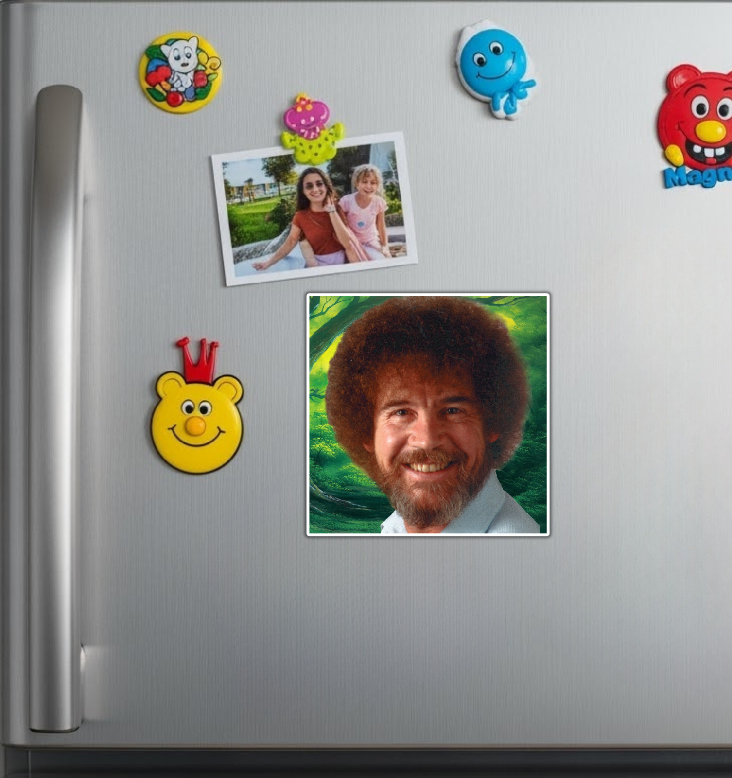Bob Ross Happy Trees Fridge Magnet or Laptop Sticker
