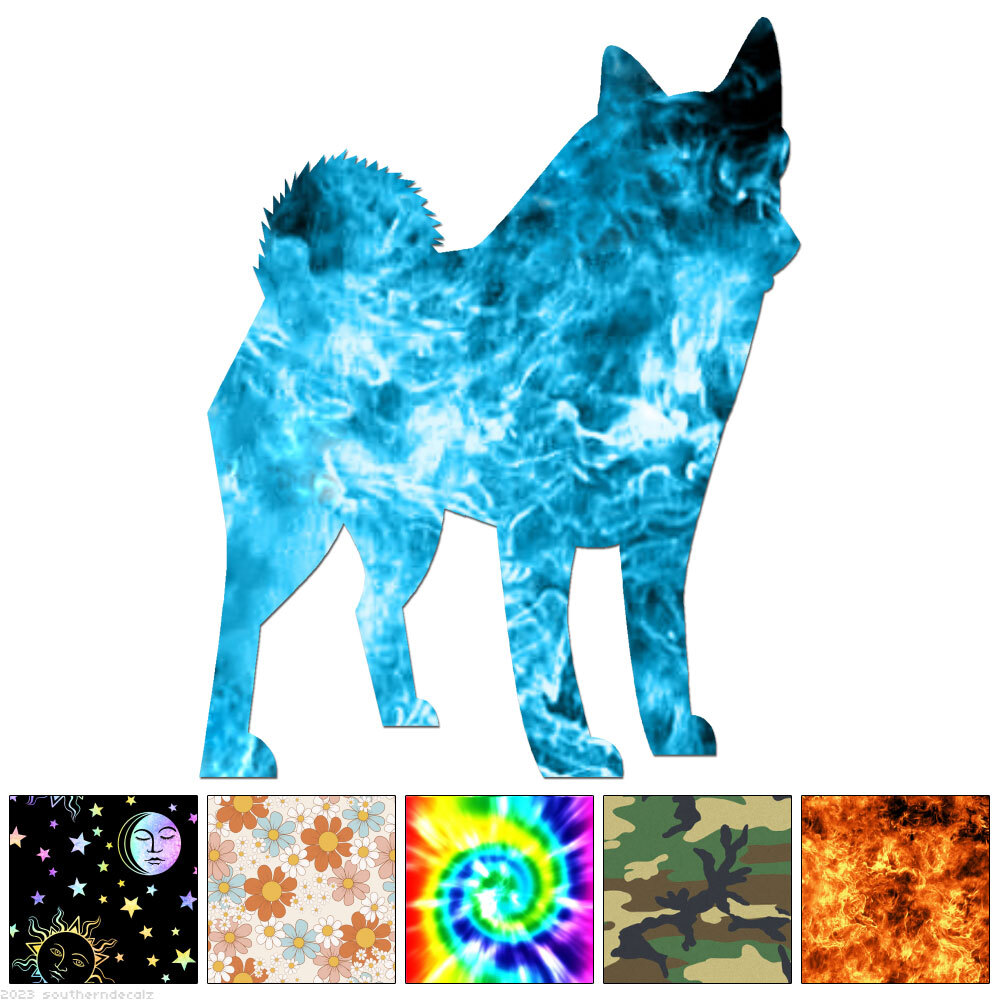 Finnish Spitz Husky – Decal Sticker – Multiple Patterns & Sizes – ebn6955
