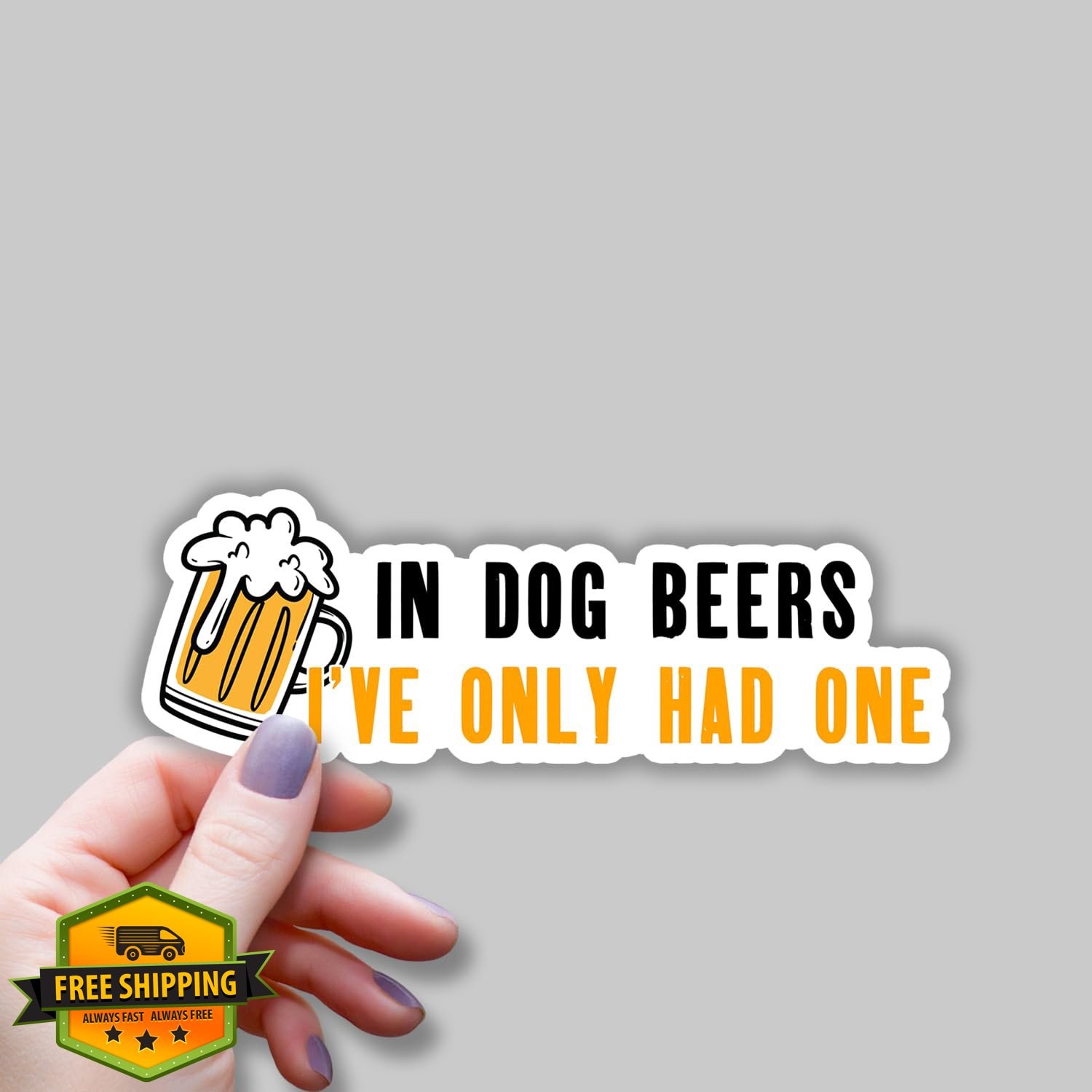 in Dog Beers 3×1″ Funny Sarcastic Beer Dog Lover Vinyl Sticker