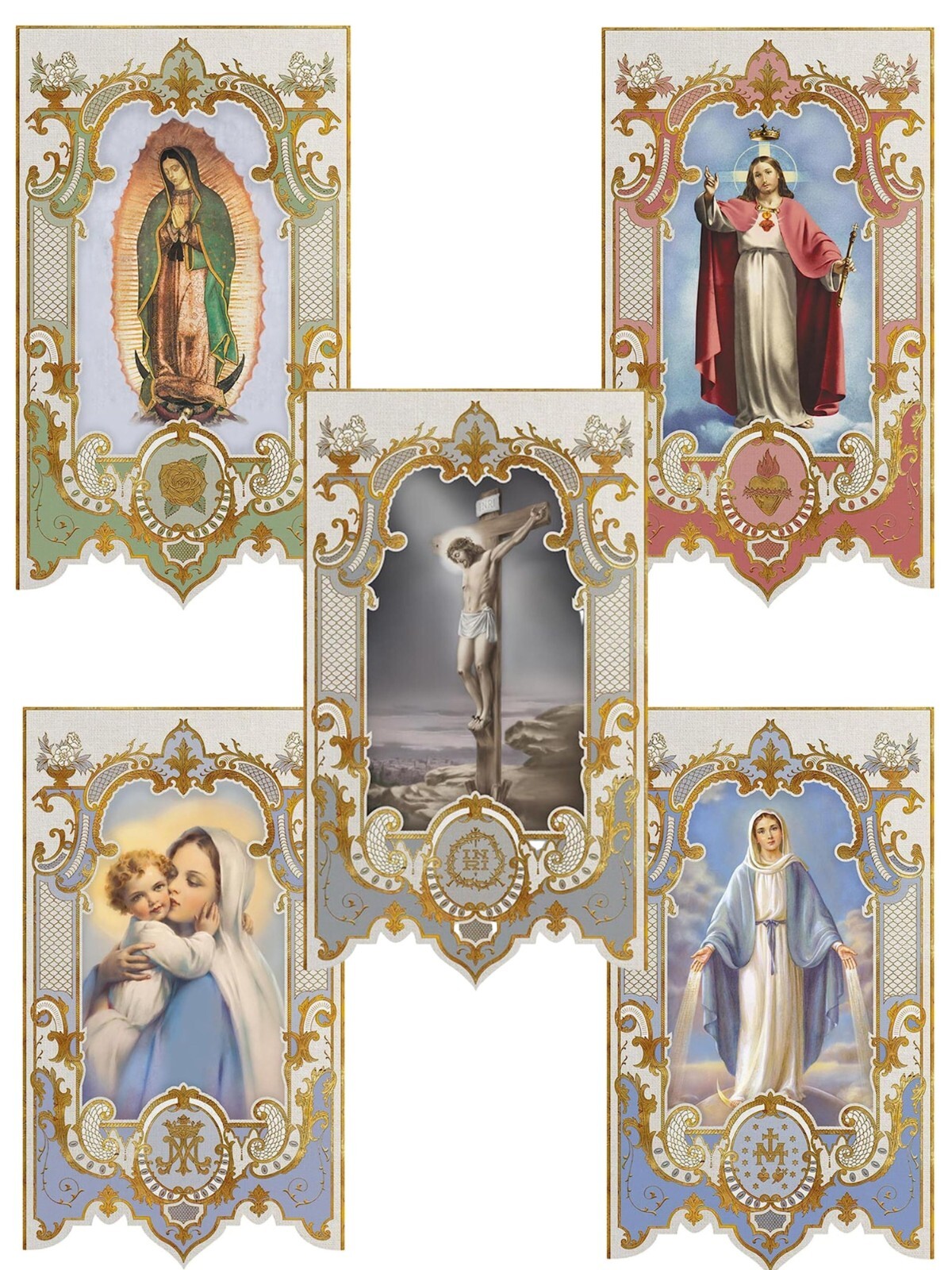 Window Clings Decorative Religious Decals for Home Decor 8 Inch Height Pack of 3