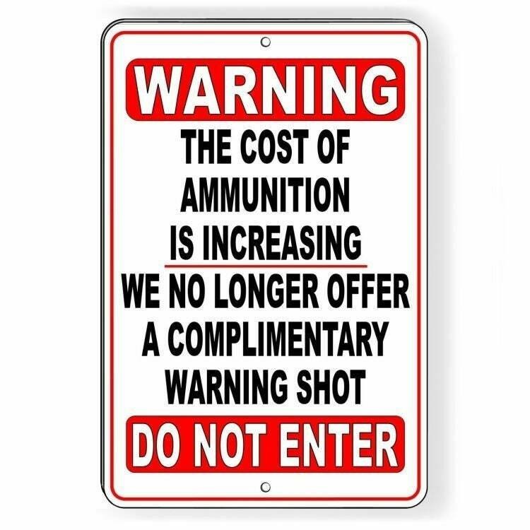 No Trespassing No Warning Shot Funny Sign / Decal Private Property Sws003