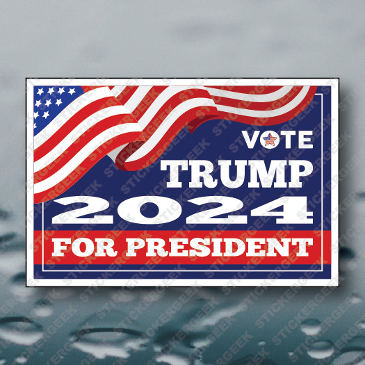 Vote Trump 2024 Anti Biden Harris Pro Trump Political Sticker 6x4INCH