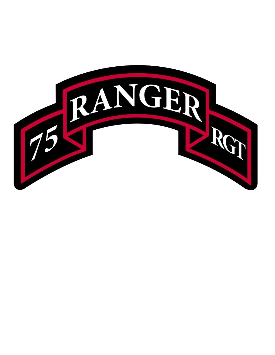 75th Ranger Regiment Tab Vinyl Decal Sticker US ARMY