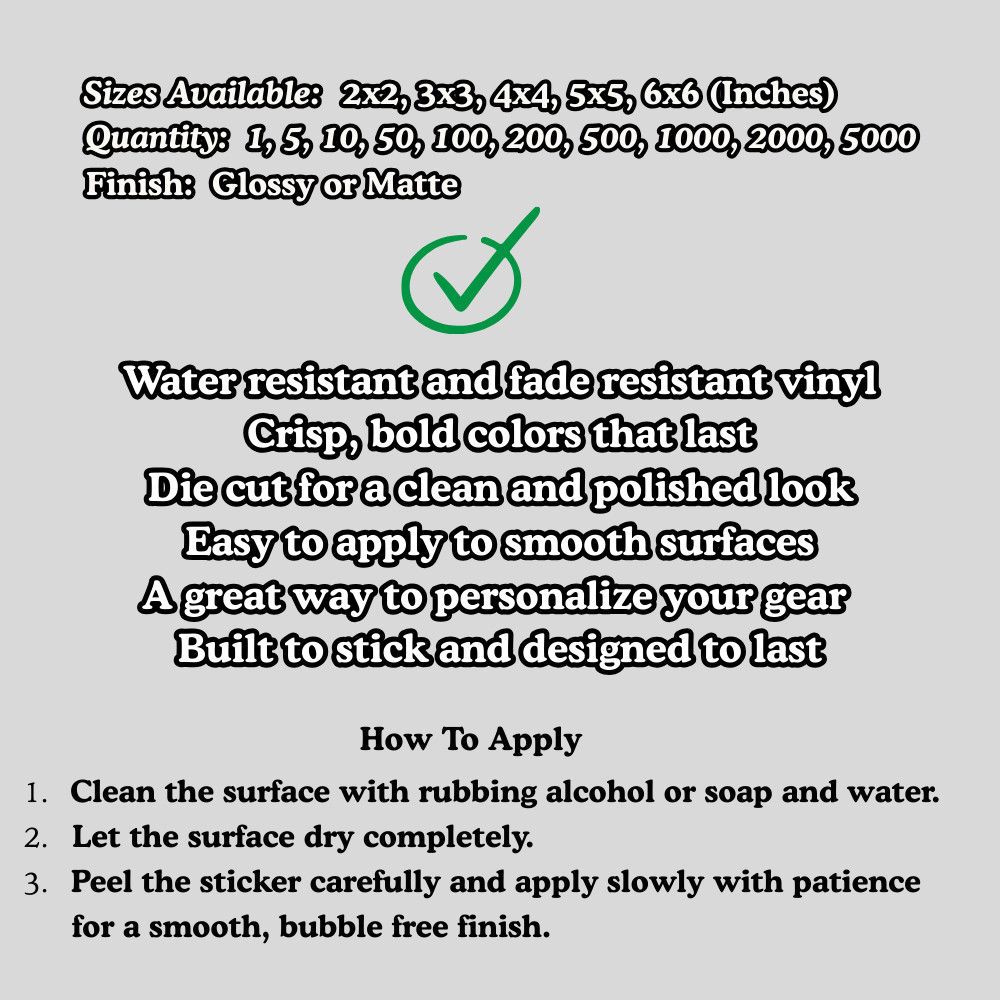 Custom Printed Stickers Vinyl Decals Waterproof Die Cut Matte Glossy Holo Logo