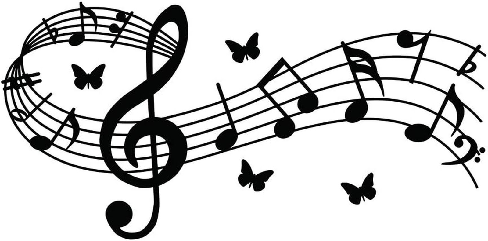 Music Notes Notation Band Wall Sticker Decal, Music Notation Wall Decal