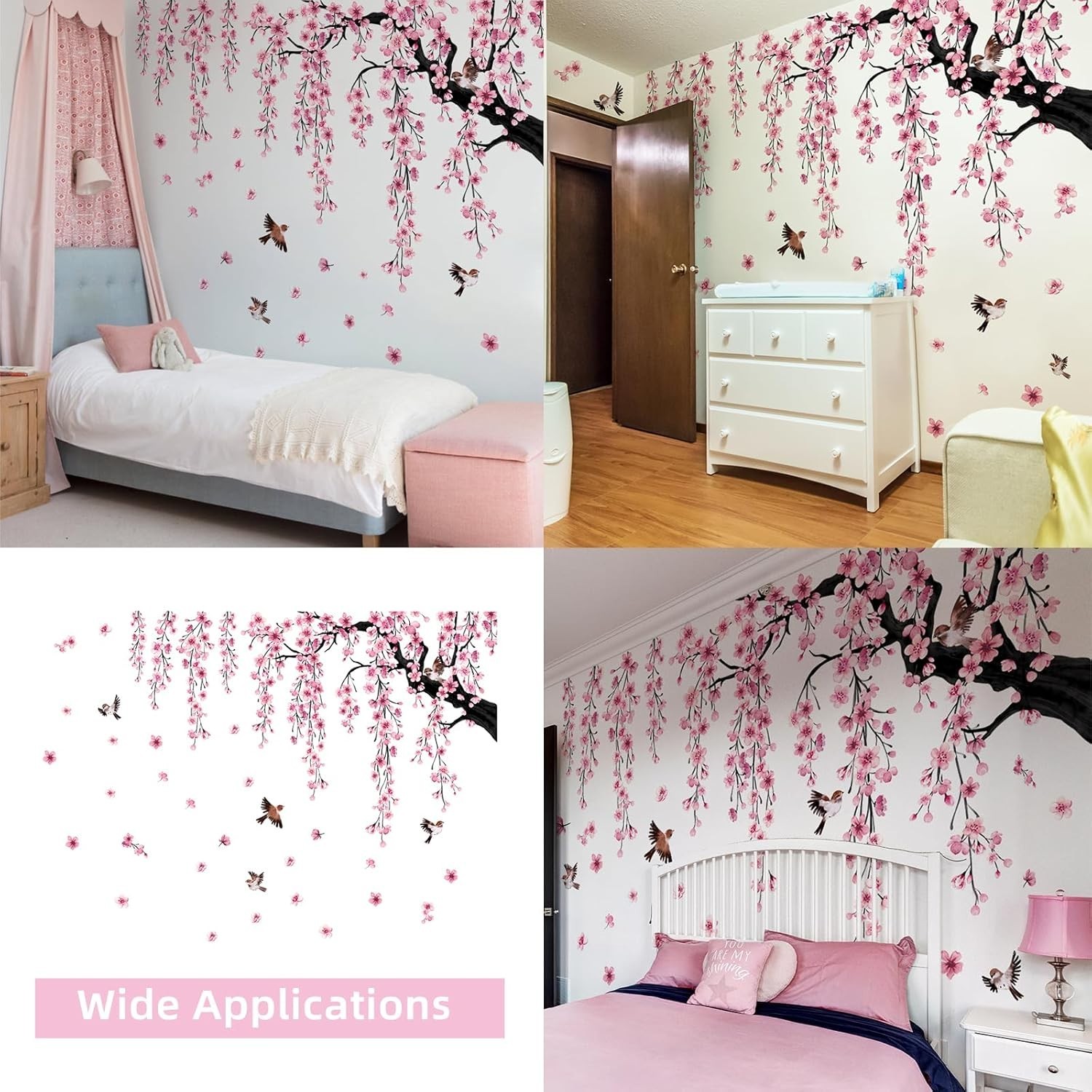 Transform Your Space with Large Pink Flower Wall Murals – Easy Peel & Stick