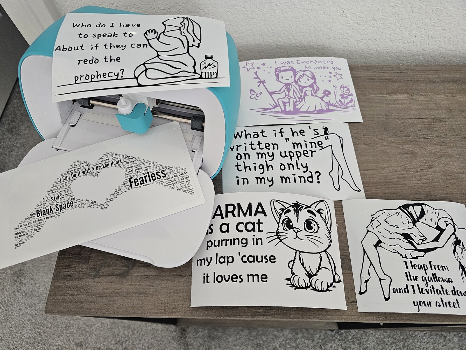 Taylor Swift Song Title Vinyl Sticker Sheet – Swiftie Gift, Taylor Swift Vinyls